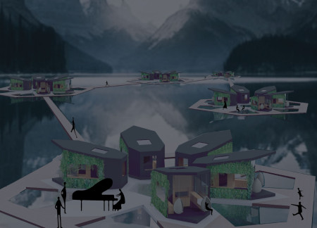 Green Walls and Foldaway Beds in a Flexible Living Space