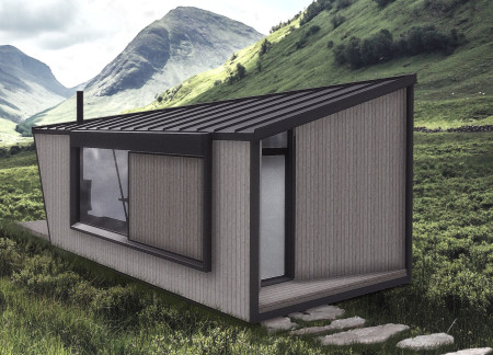 Charred Wood and Sustainable Solutions in a Compact Living Space