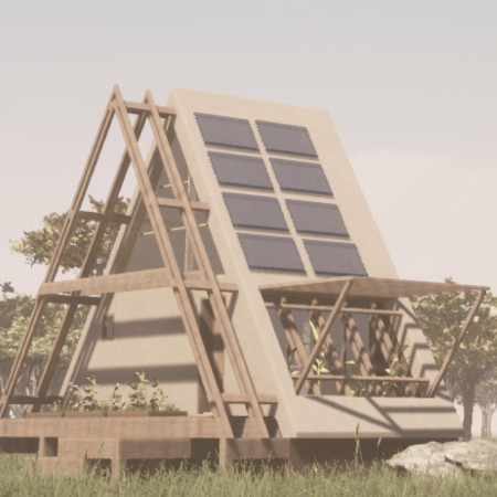 Closed-Loop Water System in a-Frame Micro Home with Local Materials