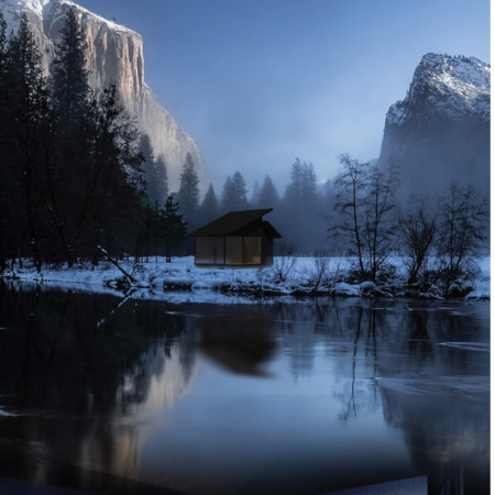 Glazing and Wood Paneling in a Versatile Living Space