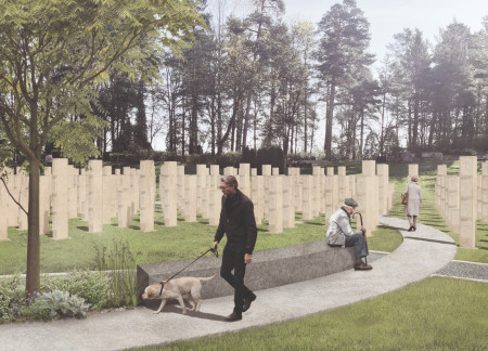 Columns of Granite and Gabbro Supporting Communal Remembrance
