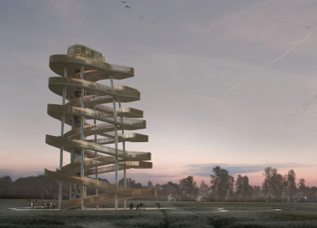 Horseshoe-Shaped Structure of Steel and Local Wood Focused on Equine Heritage