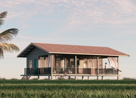 Elevated Living Spaces with Triple-Layer Windows and Integrated Nature