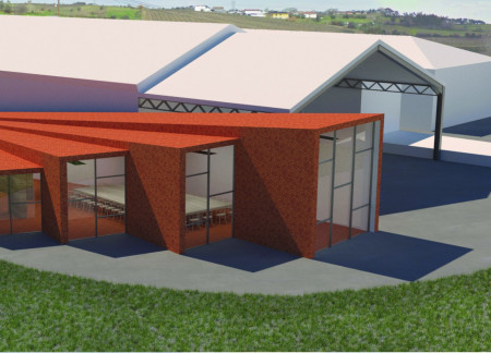 Rammed Earth Walls and Clay Tiles Enhance Vineyard Tasting Experience