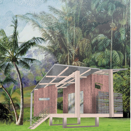 Coconut Palm Cladding and Timber Huts for Mindful Living