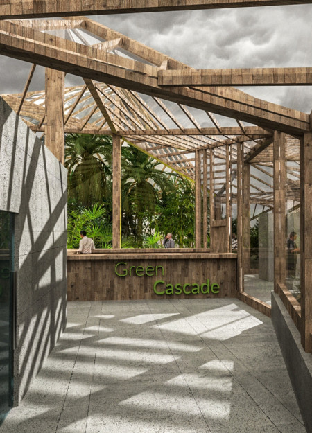 Terraced Greenery with Climate Zones Integrating Sustainable Practices