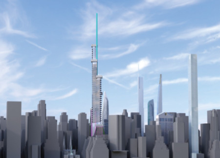 Dynamic Lightplay and Verticality in Contemporary Green Space