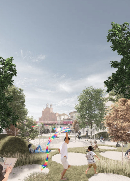 Floodable Landscapes Enhancing Urban Greenery Along Historic Waterways