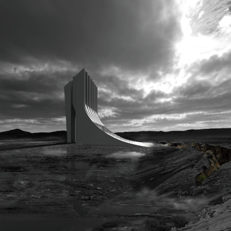 Fractured Form Amidst Geothermal Pools