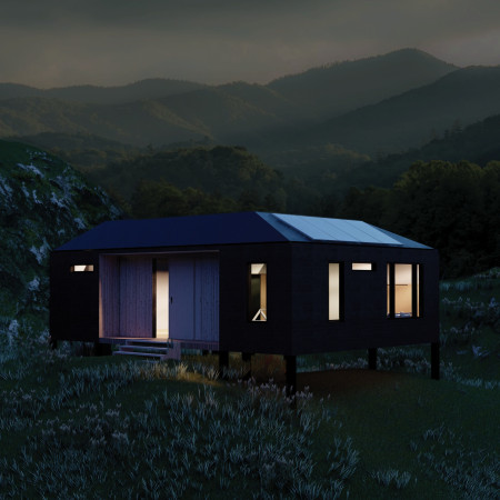 Charred Wood Siding and Icynene Insulation in a Modern Appalachian Home