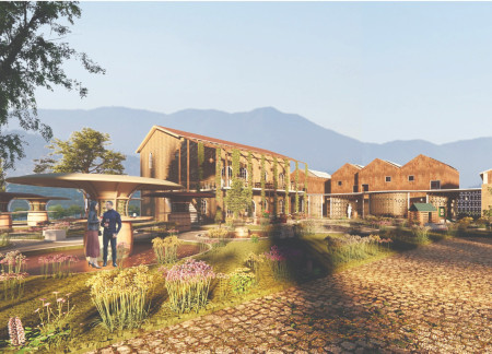 Cultured Stone Facades with Aluminum Substructures Enhancing Wine Guest Experiences