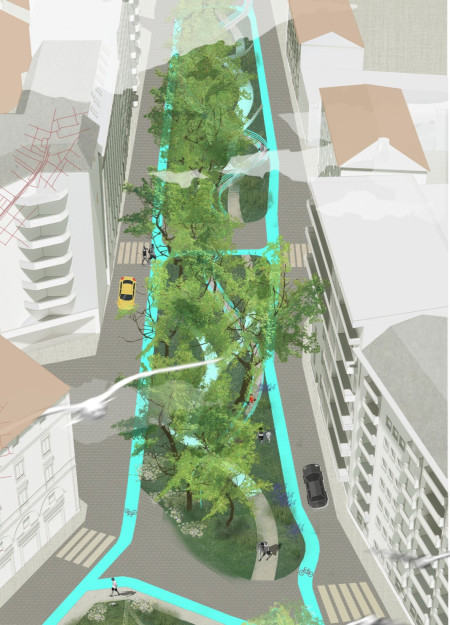 Ecological Canals and Community Paths Shaping Urban Connectivity