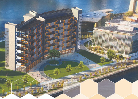 Hexagonal Structure Featuring Aluminum Cladding and Self-Sufficient Systems for Versatile Living