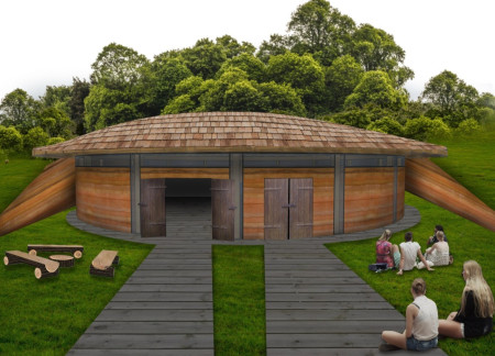 Rammed Earth Walls and Vertical Gardens Foster Community Interaction