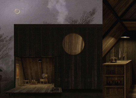 Yakisugi-Finished Recycled Wood Home with Sustainable Energy Solutions