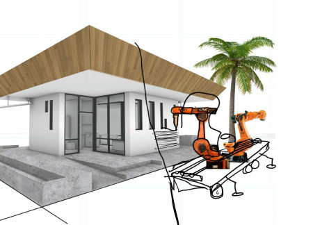 Hempcrete Microhome with Adaptive Furniture and Rainwater System