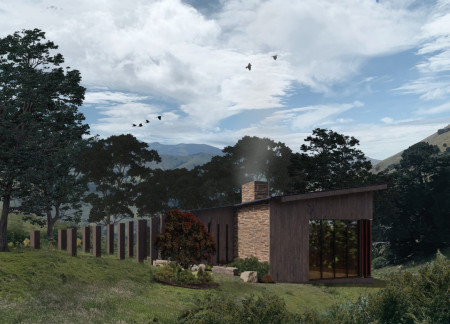 Light-Diffusing Cedar Retreat Embracing Local Flora