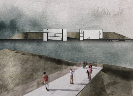 Mirrored Facades and Ethereal Light in a Geological Visitor Center