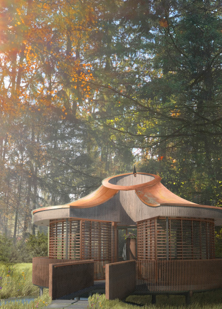 Polished Concrete Floor Enhances Meditative Experience in Cultural Retreat