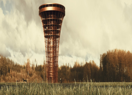 Corten Steel Tower Offering Urban Views with Accessible Design