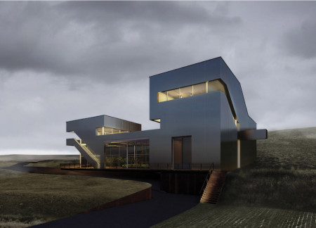 Translucent Fa&ccedil;ade of Recycled Glass and Corrugated Aluminum in a Community Integration Hub