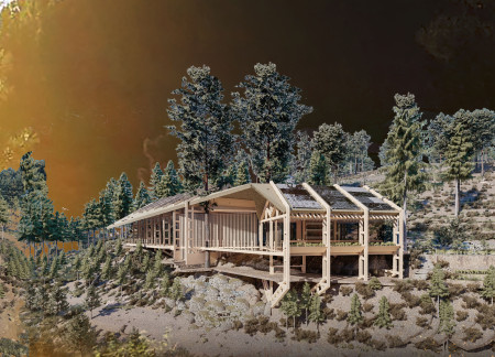 Thatch Roof and Recycled Materials in a Forest-Centric Yoga Retreat