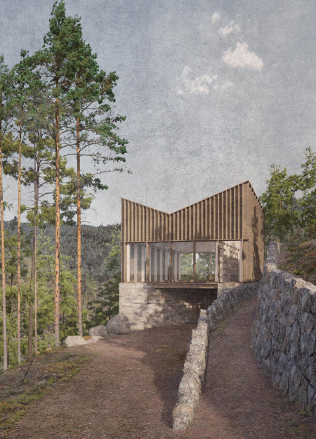 Timber Structure Integrated with Rainwater Collection and Zen Garden