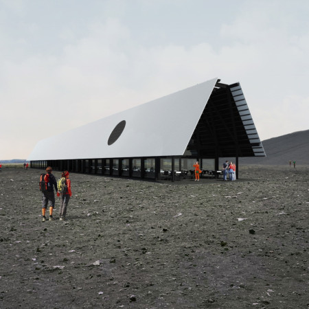 Hovering Roofs and Circular Apertures in a Sustainable Visitor Space