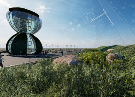 Centering Greenery with Polycarbonate and Steel Framework in a Vertical Space