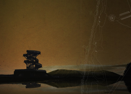 Wooden Observation Tower Blending with Icelandic Landscape