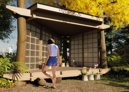 Acrylic Walls and Terracotta Planters Enhancing Sensory Meditation Spaces