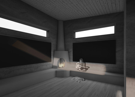 Earthen Adobe Walls Enveloping Natural Light for Accessible Living