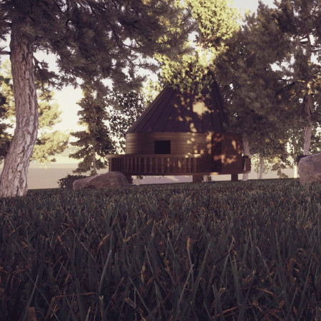 Thermo-Ash Walls Embracing Nature&rsquo;s Tranquility in a Forest Retreat