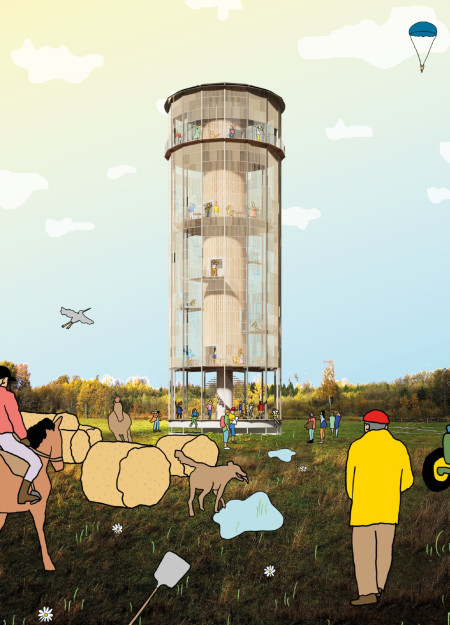 Rope Panels and Natural Light in a Landscape Observatory