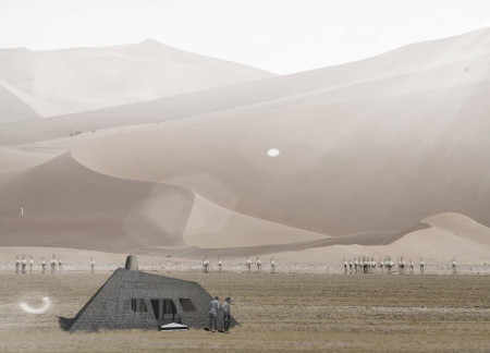 Desert Lodges Emphasizing Arid Adaptability and Community Connection