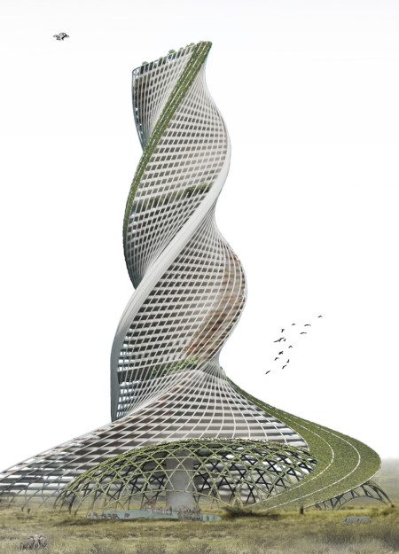 Hydrophilic Facades Transforming Desert Landscapes into Vibrant Ecosystems