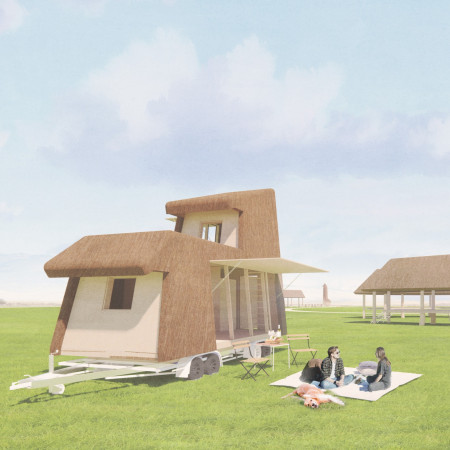 Thatch-Capped Timber Cabins Designed for Flexible Eco-Tourism Engagement