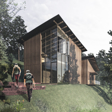 Timber Frames and Skylights in a Tranquil Yoga Retreat