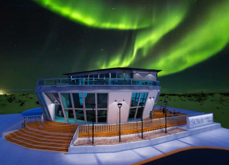 Owl-Inspired Form with Slated Tiles and Open Nature Views