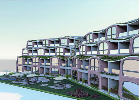 Carbon Fiber Reinforced Structures Embracing Vineyard Views in Lisboa