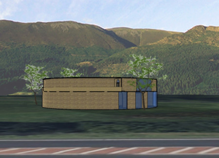 Limestone-Crafted Spaces Highlighting Light and Shadow Dynamics