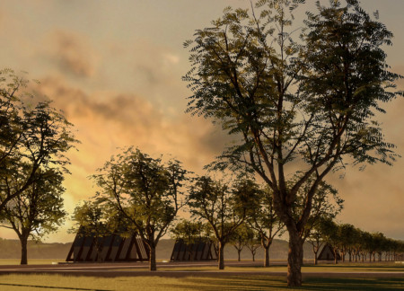 Circular Concrete Bases and Triangular Forms Nestled in Nature