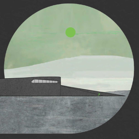 Concrete Structure Integrating Geothermal Energy for Seasonal Aurora Viewing