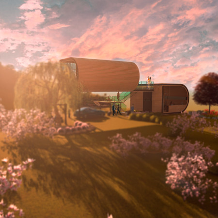 Bamboo and Rewarewa Retreat Emphasizing Intimacy and Connection with Nature