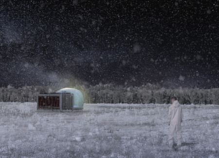 Recycled Shipping Containers Housing AI-Driven Mining Modules with Solar Energy Integration