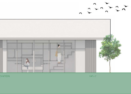 Murphy Couch and Pullout Stairs Enhance Compact Living Space