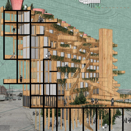 Community Living Enhanced Through Cross-Laminated Timber and Vertical Gardens