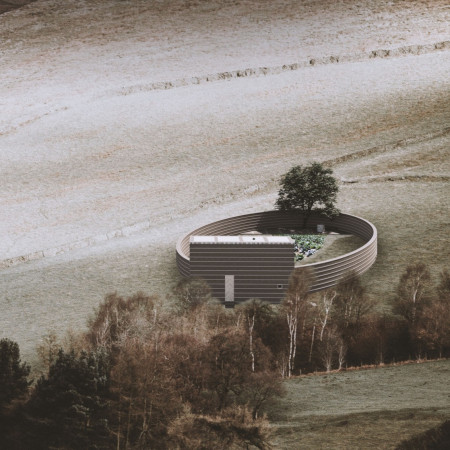 Rammed Earth Walls and a Courtyard-Garden for Immigrant Family Living