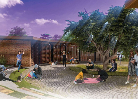 Bricks and Spirals Shaping Community Connections Through Natural Light