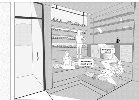 Carbon-Capturing Concrete and Urban Greenery in a Flexible Living Space